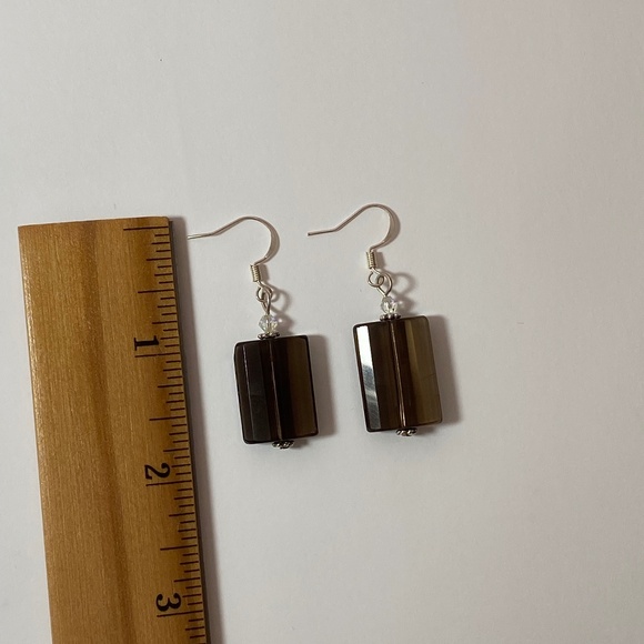 Genuine Natural Smoky Quartz Earrings - Picture 7 of 7